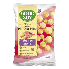 Snack Soja sabor Peito de Peru 25g - Good Soy: A Nutrição Deliciosa Que Transforma Sua Rotina!
