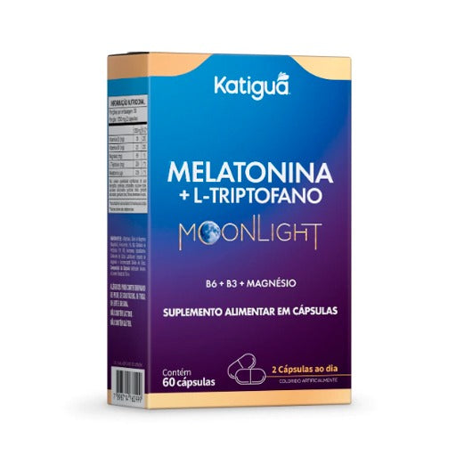 Melatonina + L‑Triptofano (Moonlight) 60 cps – Sono Restaurador e Bem‑Estar Noturno