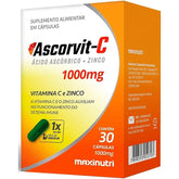 Vitamina C 1000 mg + Zinco – 30 Cápsulas – Imunidade, Antioxidante e Colágeno
