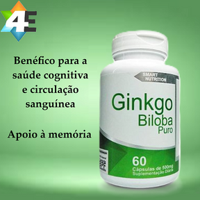 Ginkgo Biloba 500 mg – 60 Cápsulas – Circulação e Cognição