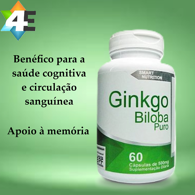 Ginkgo Biloba 500 mg – 60 Cápsulas – Circulação e Cognição