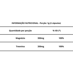 Magnésio Treonato 500 mg – 60 Cápsulas – Memória, Sono e Equilíbrio Mental