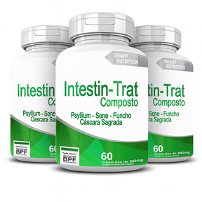 Kit Intestin-Trat Composto 500 mg – 3 Frascos (180 Cápsulas) | Equilíbrio e Leveza Natural
