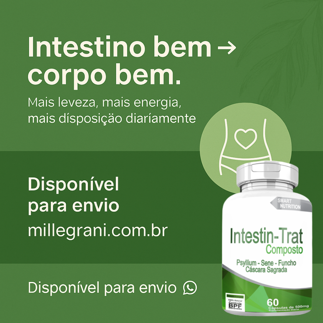 Kit Intestin-Trat Composto 500 mg – 3 Frascos (180 Cápsulas) | Equilíbrio e Leveza Natural