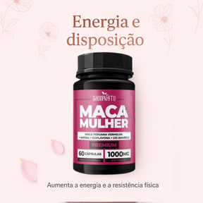 Kit 3x Maca Mulher 1000mg – 180 Cápsulas | Maca Peruana Vermelha + Amora + Isoflavona + Uxi Amarelo