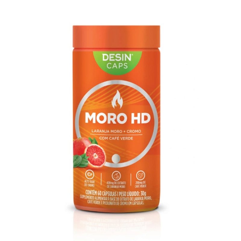 Moro HD Laranja Moro + Cromo – 60 Cápsulas – Metabolismo e Saciedade