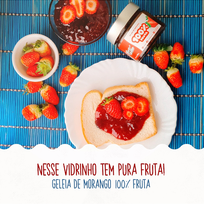 Geleia de Morango 100% Fruta 200g - Forno Velho: O Sabor Puro da Natureza