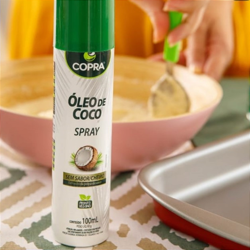 Óleo de Coco Sem Sabor Spray 100ml Copra - O segredo de uma cozinha prática, saudável e sem bagunça está aqui!