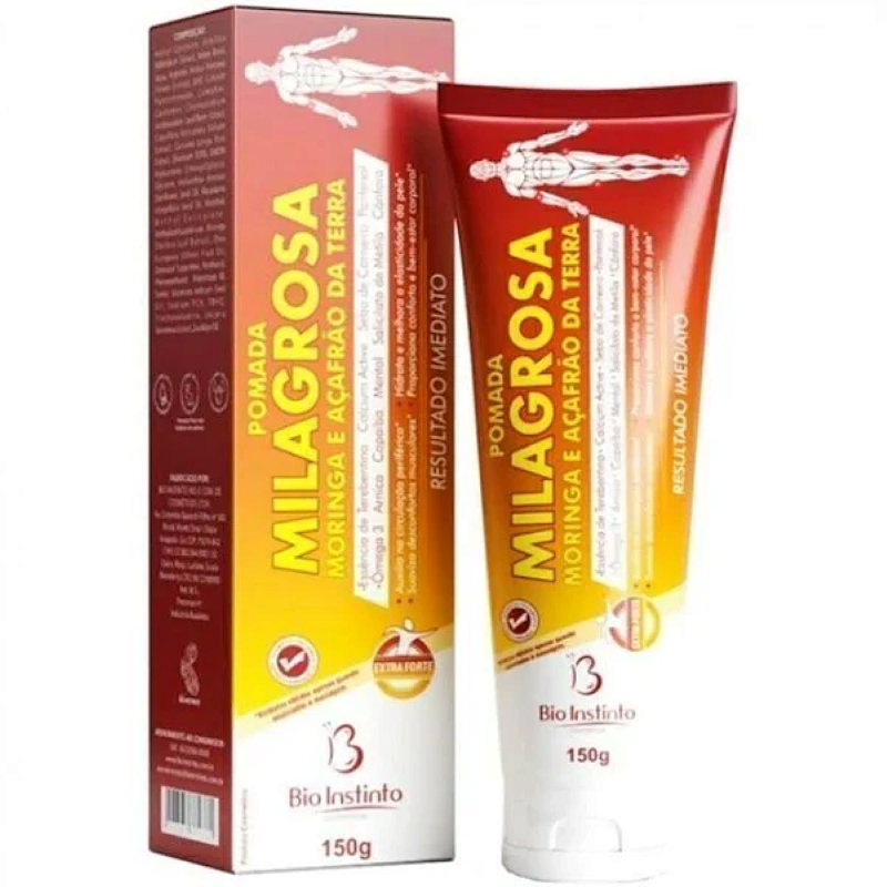 Pomada Milagrosa Moringa e Açafrão 150g – Alívio Rápido e Natural para a Pele | Bio Instinto