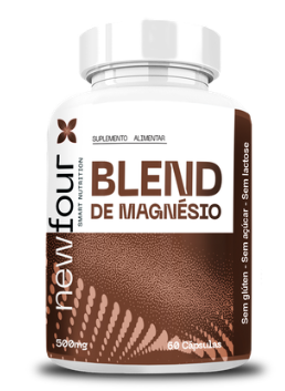 Blend de Magnésio 500 mg – 60 Cápsulas – Relaxamento, Energia e Metabolismo