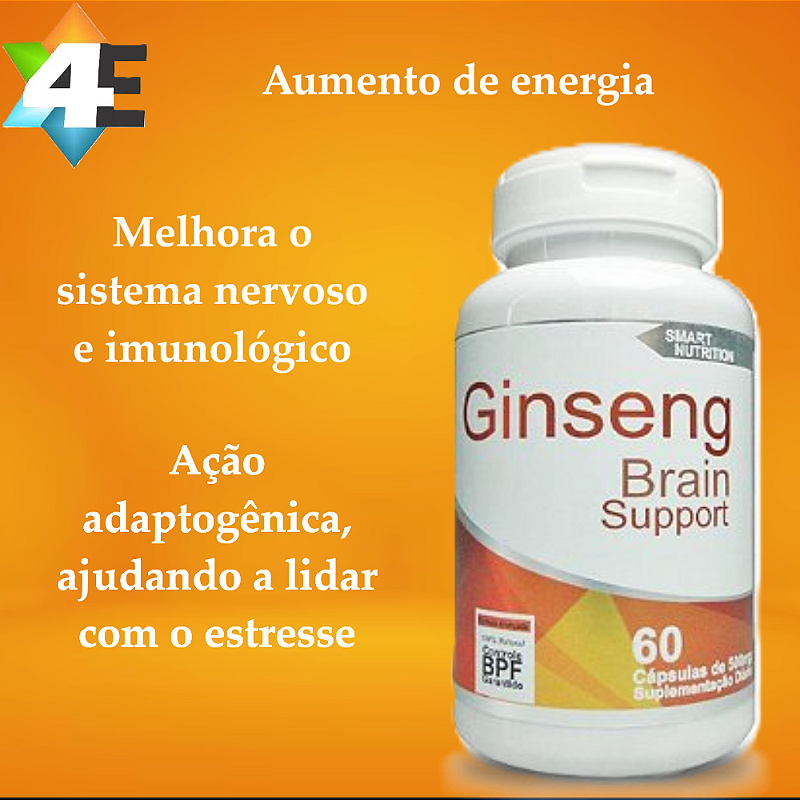 Ginseng 500 mg – 60 Cápsulas – Energia, Foco e Vitalidade