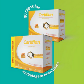 Cartiflan Anti‑Artri 500 mg – 30 Cápsulas – Cúrcuma + Colágeno Tipo II para Conforto Articular