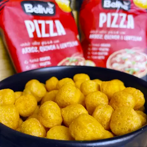 Snack de Arroz, Quinoa e Lentilha Sabor Pizza 35g – Crocante e Nutritivo | Belive