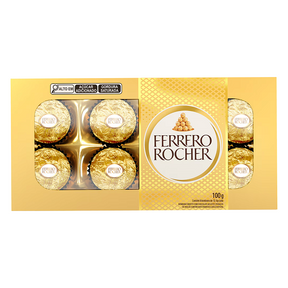 Caixa Ferrero Rocher 8 unidades  - Ferrero Rocher 100g