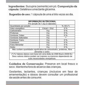 Sucupira 500 mg – 60 Cápsulas – Conforto Articular e Bem-Estar Natural