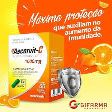 Vitamina C 1000 mg + Zinco – 30 Cápsulas – Imunidade, Antioxidante e Colágeno