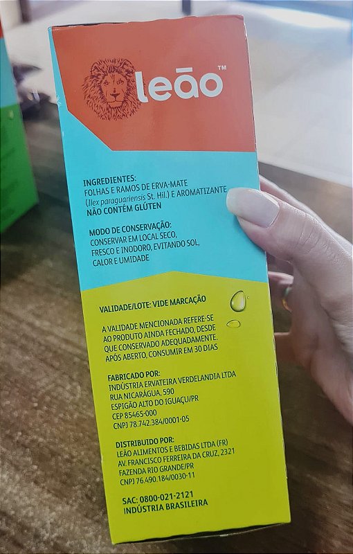 Tereré Erva Mate Sabor Abacaxi 500g - Leão