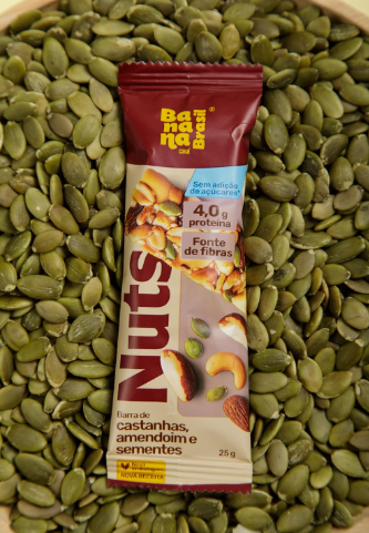 Nutsbar Barra de Castanhas, Amendoim e Sementes 25g - Banana Brasil Cauí