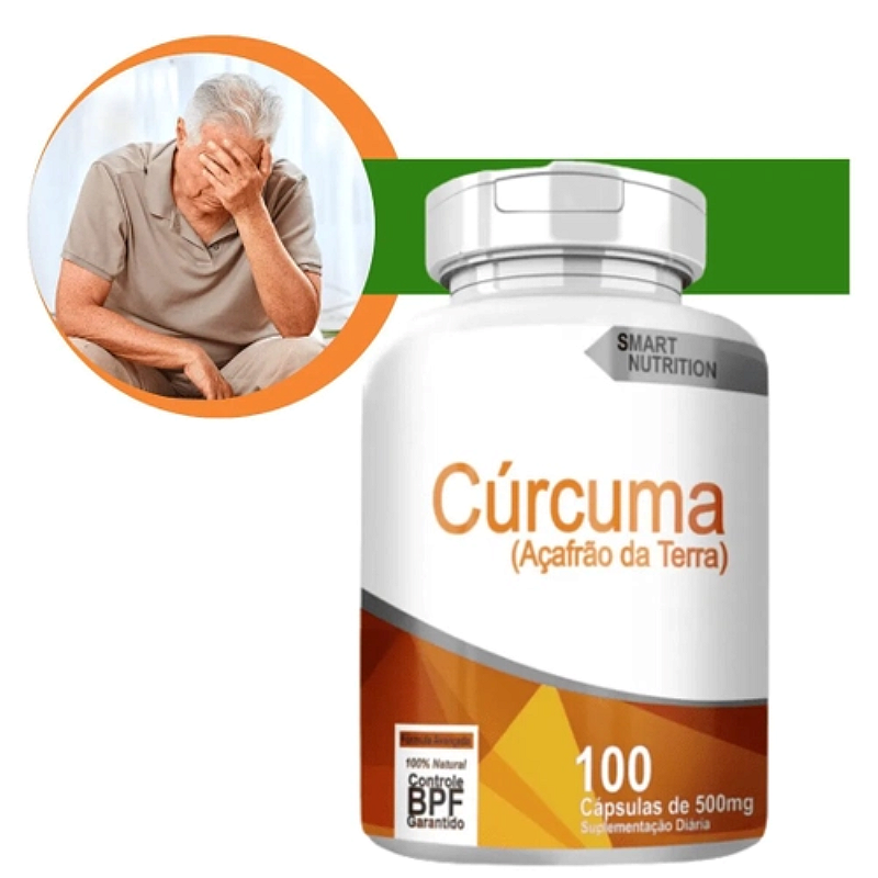 Cúrcuma (Açafrão da Terra)  500 mg – 100 Cápsulas – Antioxidante e Bem-Estar Natural