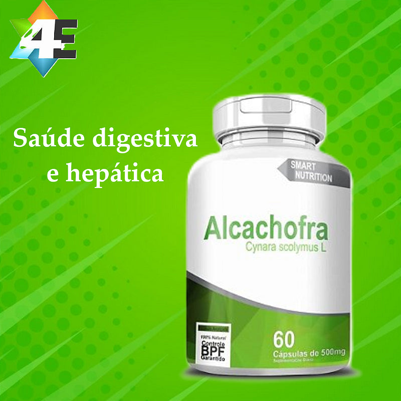 Alcachofra 500 mg – 60 Cápsulas – Digestão Saudável e Suporte ao Fígado