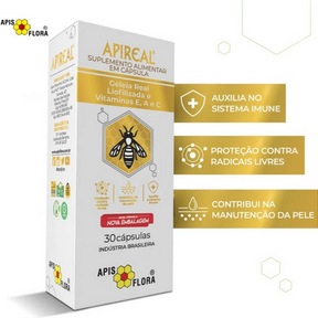 Geleia Real 30 cps - Apis Flora Revitalize seu Corpo e Mente com a Potência da Geleia Real!