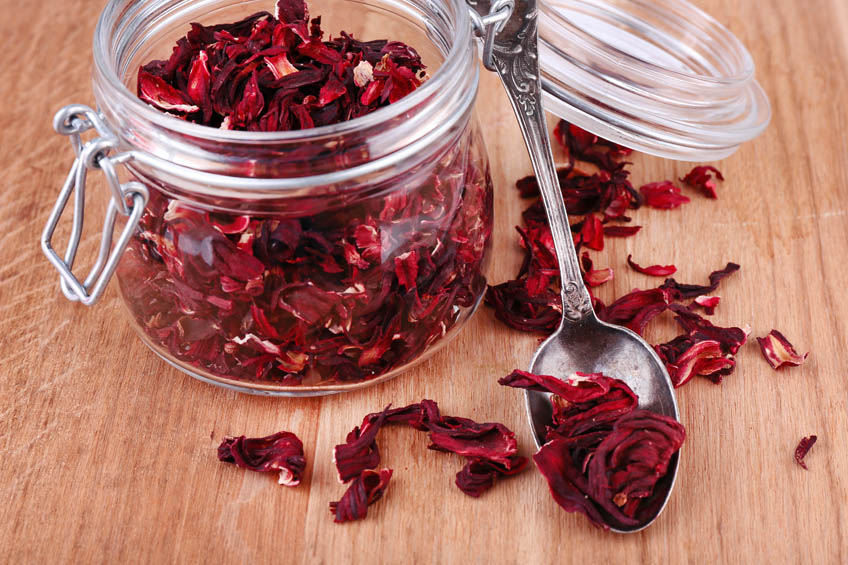 Chá de Hibisco Puro 100g – Auxilia na Retenção de Líquidos e Bem-Estar