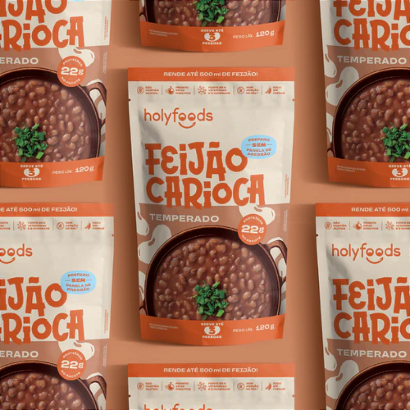 Feijão Carioca Temperado 120g - Holysoup